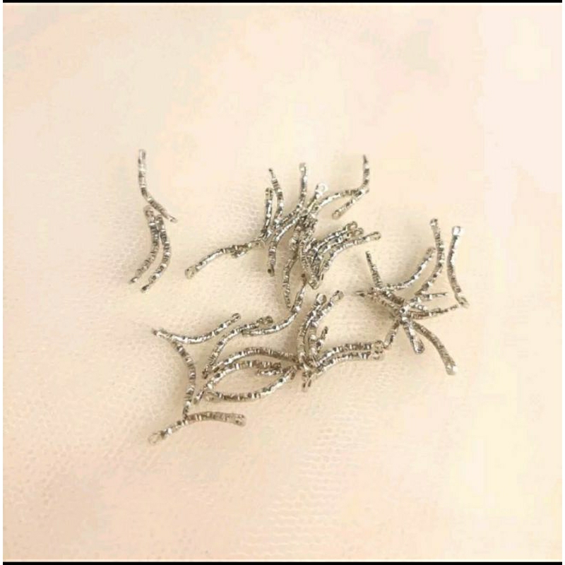 Paku ulir 15mm lilit lengkung 2 lubang 1,5cm diy craft