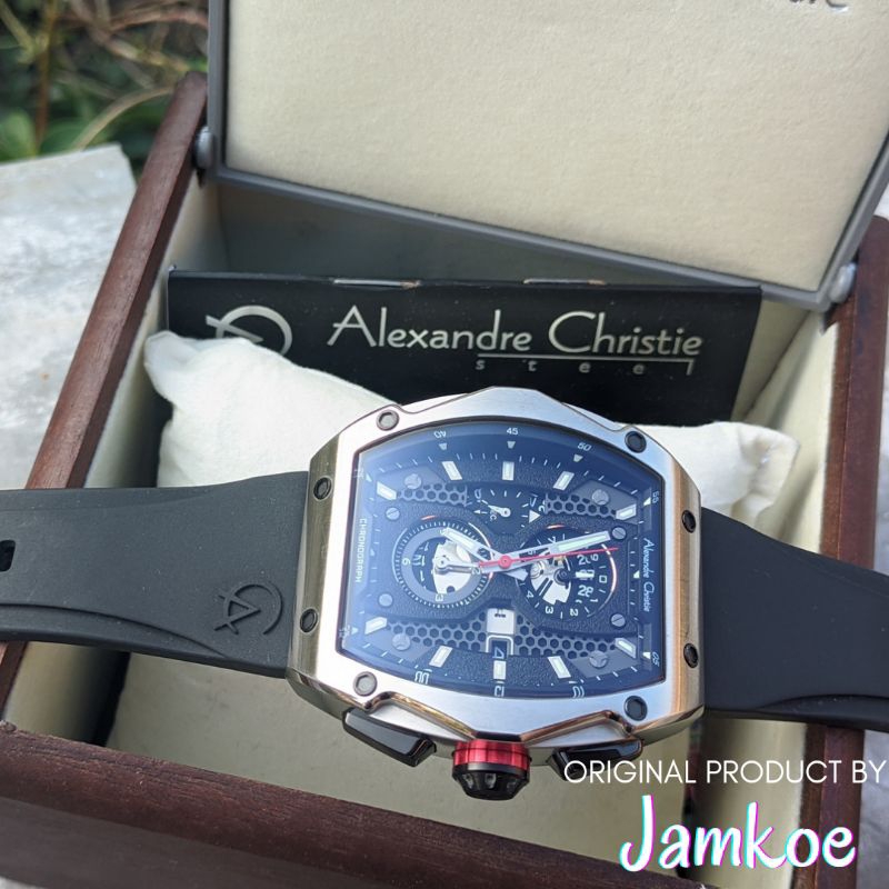 Jam Tangan Arloji Alexander Alexandre Christie Tipe 6608 MC Second Remaja Cowok Pria Analog Original