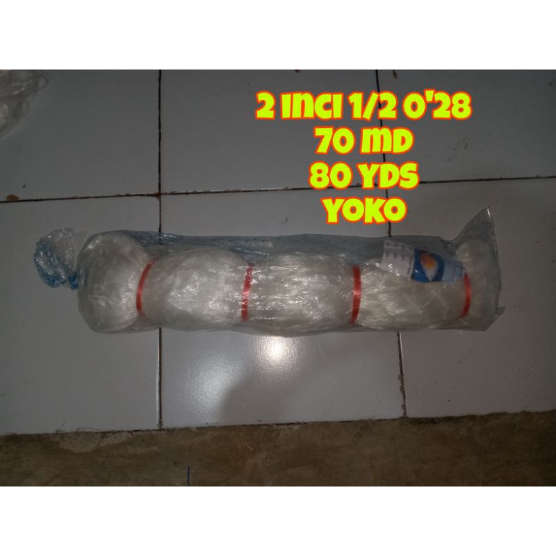 jaring ikan 2 inci 1/2 gurame 70 md 80 yds yoko (ukuran inci dan senar bisa dipesan sesuai kemauan)