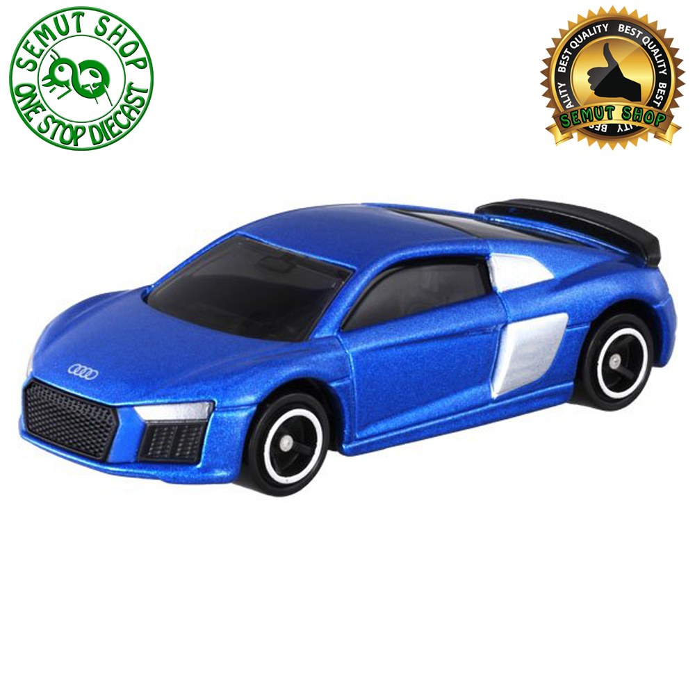 Miniatur Mobil Audi R8 Tomica 39 Audi R8 Biru keluaran 2017 Diecast