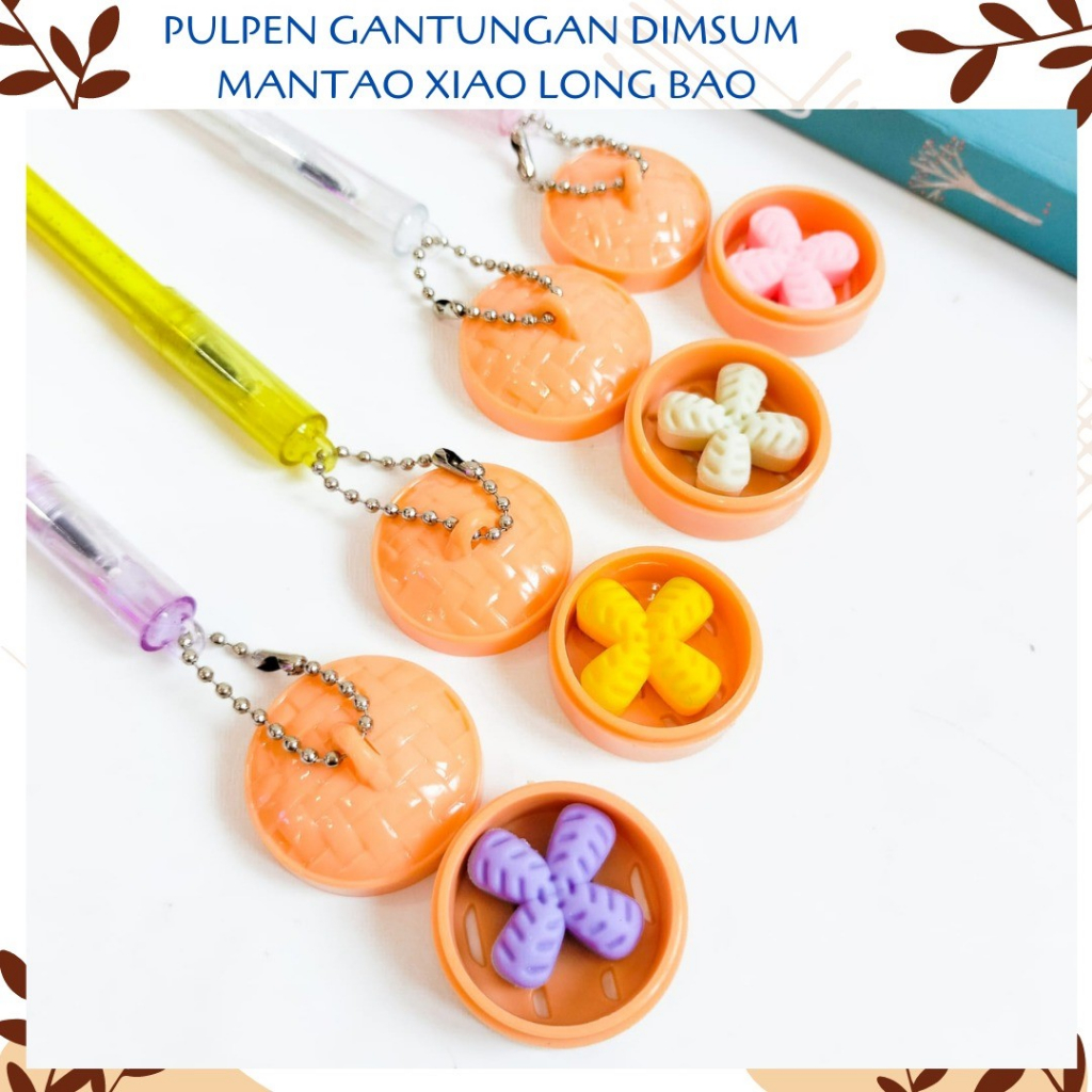 

PULPEN DIMSUM MANTAO XIAO LONG BAO MAKANAN UNIK GEL PEN KARAKTER LUCU
