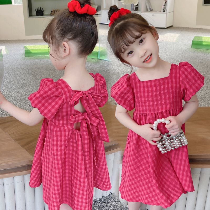 Dress Terbaru 2025 Korean Style Balita Bocah Dewasa Mididress Pakaian 12Thn Kado Prinses Perempuan U