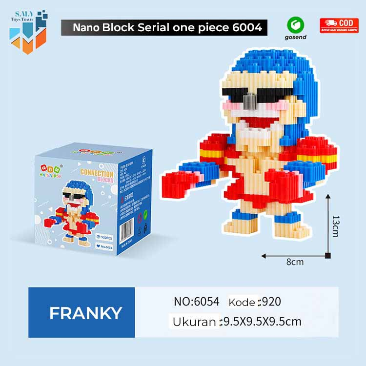 SMY Nano Blocks ONE PIECES Mini Series 3D Model, Mainan Blok Susun, Blok Konstruksi DIY, Dekorasi Hiasan Karakter Animasi, hadiah Kado Anak