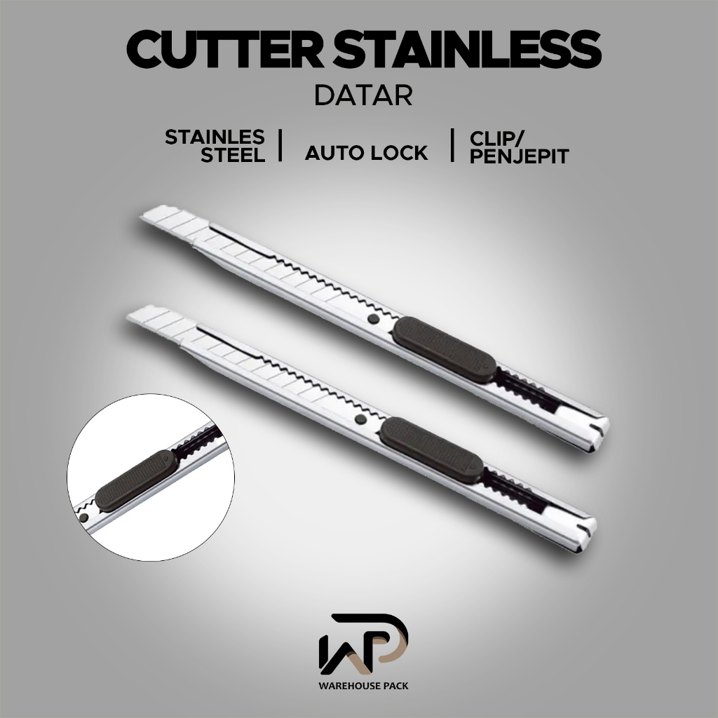 

Cutter Stainless Datar | Pisau Kecil Pemotong Multifungsi | Pisau Cutter Besi Tajam | Cutter Stainless Praktis