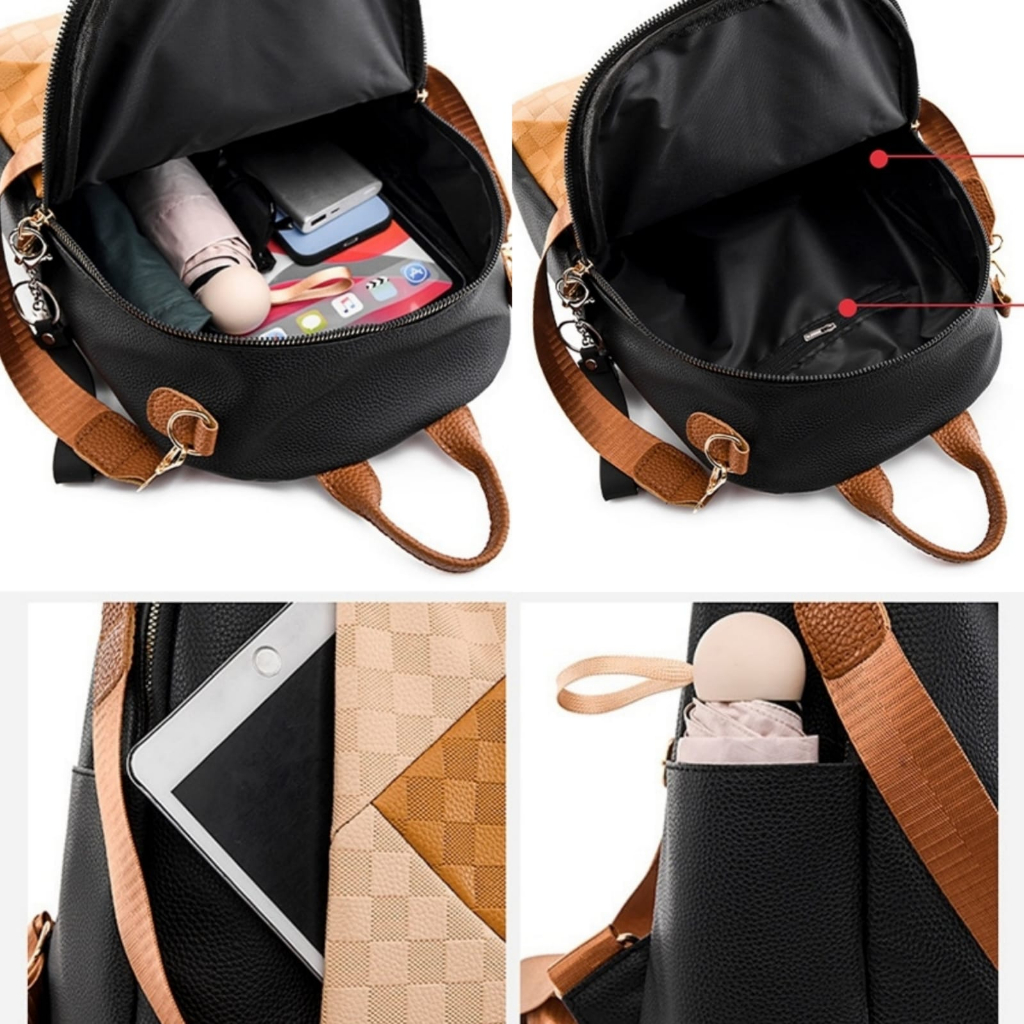 TAS RANSEL WANITA IMPORT BACKPACK SEKOLAH KULIAH KERJA PREMIUM KULIT MURAH FASHION GENDONG PUNGGUNG KOREA COKLAT ZARAGONA TA836B7 KEKINIAN CEWEK GAMBLOK TRAVELING REMAJA BATAM TERBAIK BRANDED