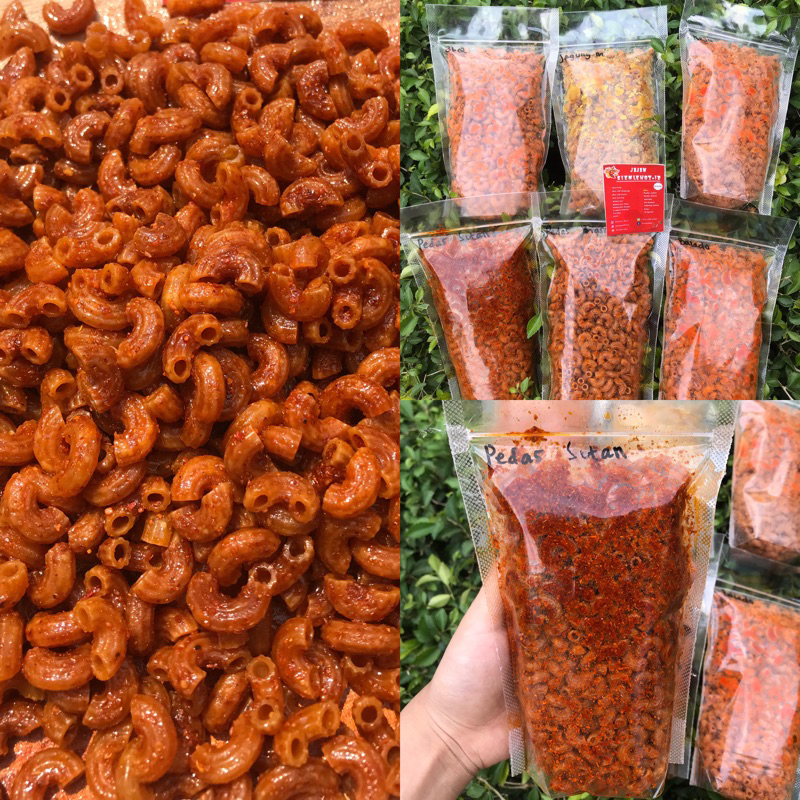 

MAKARONI PIPA (1Kg & 500gr) BUMBU BASAH/ MACARONI PIPA VIRAL / JAJAN PEDAS /JAJAN JADUL Rizkimelshop.id