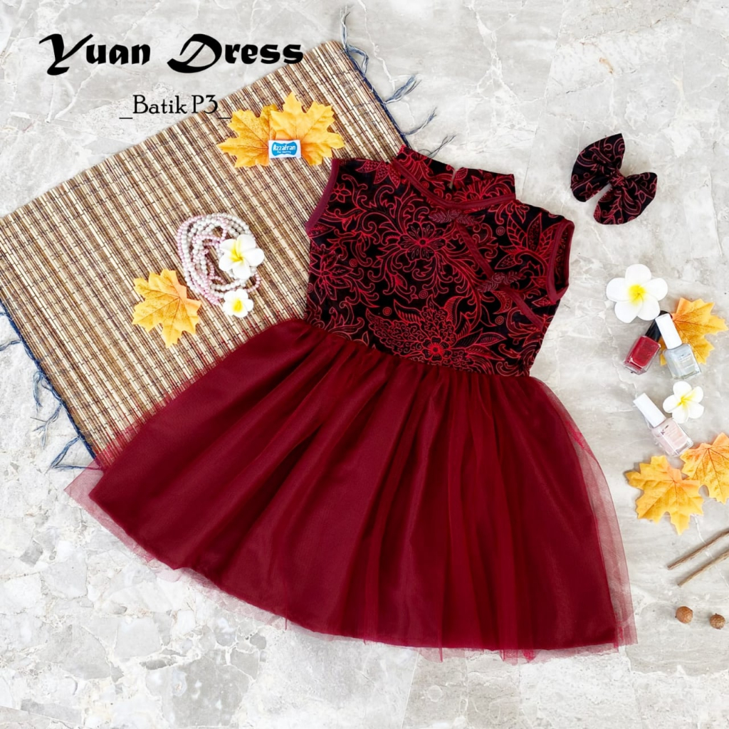 Yuan Dress Batik fashion anak perempuan dress cantik kekinian