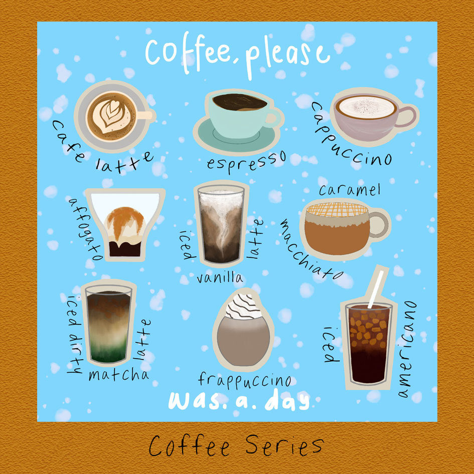 

Series 07 - Stickers Coffee Series | Vinyl Sticker Aesthetic Cute Journaling