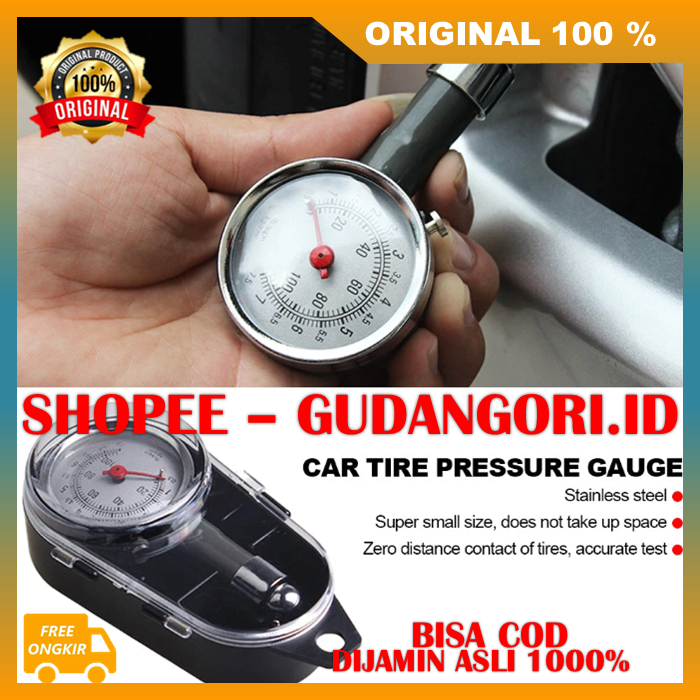 Pressure Tire C3 Alat Pengukur Tekanan Angin Ban Motor Mobil ORIGINAL