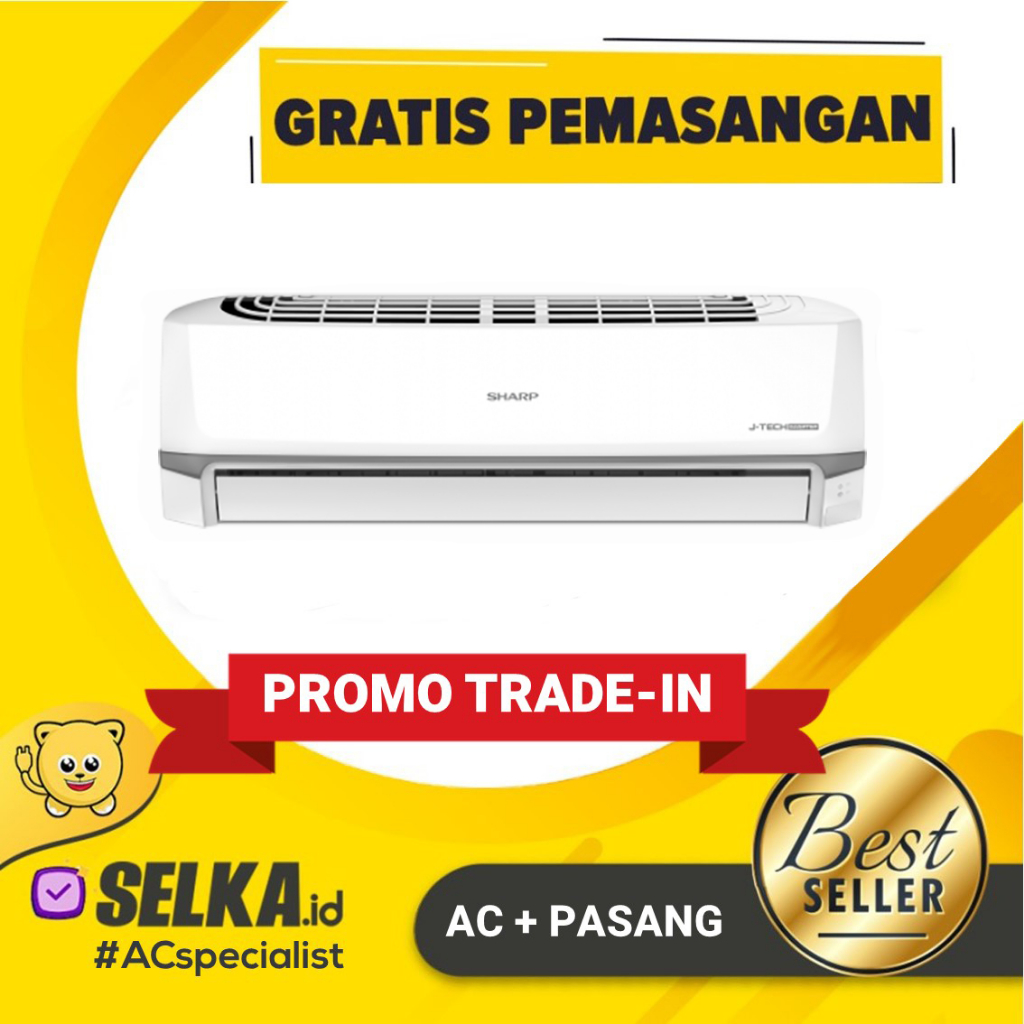 SHARP AH-X6ZY + PASANG AC SPLIT 1/2 PK INVERTER