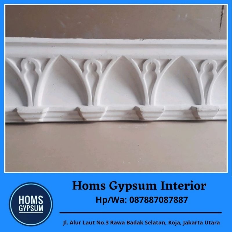 List Gypsum Motif Kubah Besar 20cm