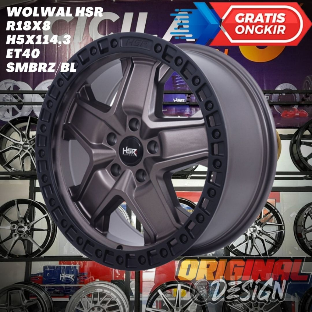 Velg Mobil Juke , Murano , Silvia , Xtrail , HSR WOLWAL Ring 18 R18