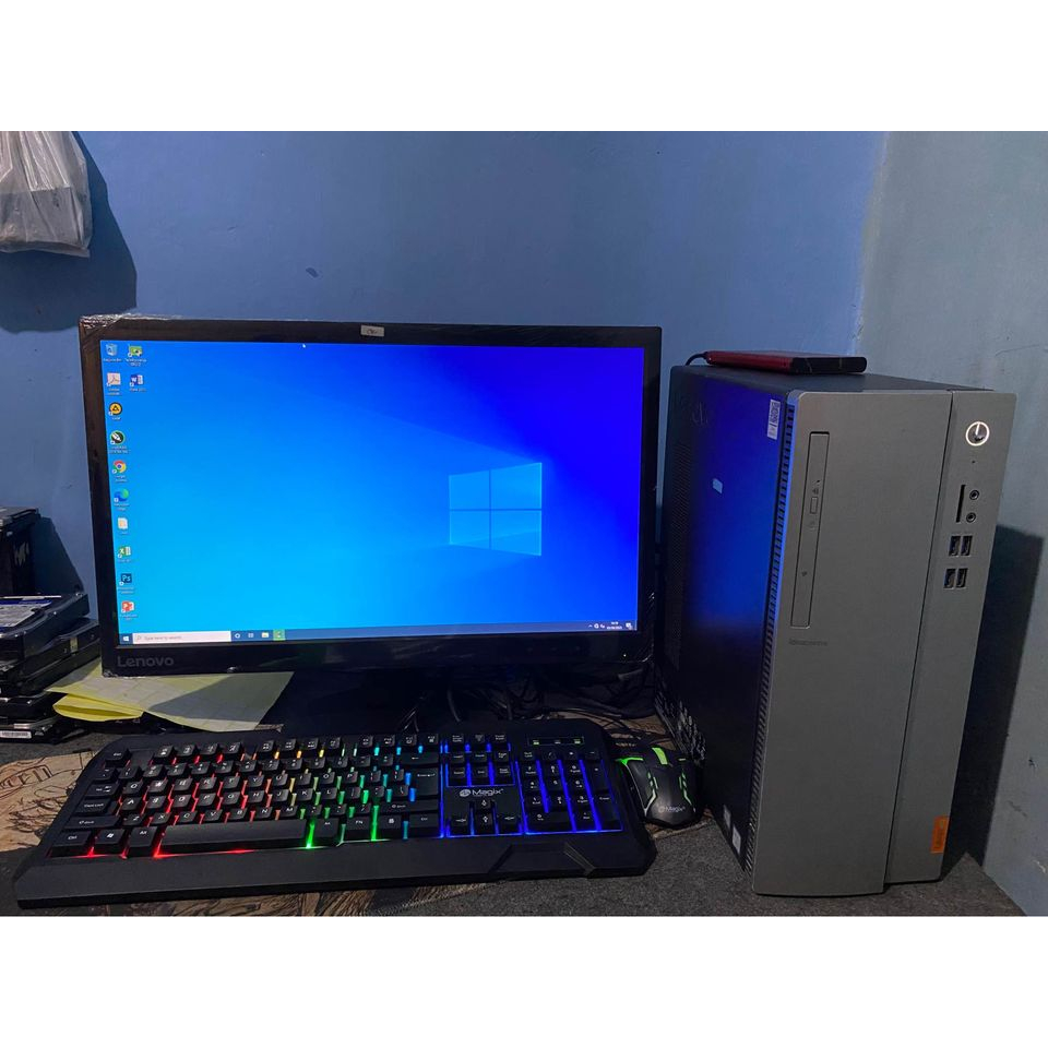 KOMPUTER FULLSET GAMING LENOVO INTEL I5 6500 DDR4 VGA R7 350 2GB DDR5 SSD 256GB LED 22" MOSKEY RGB