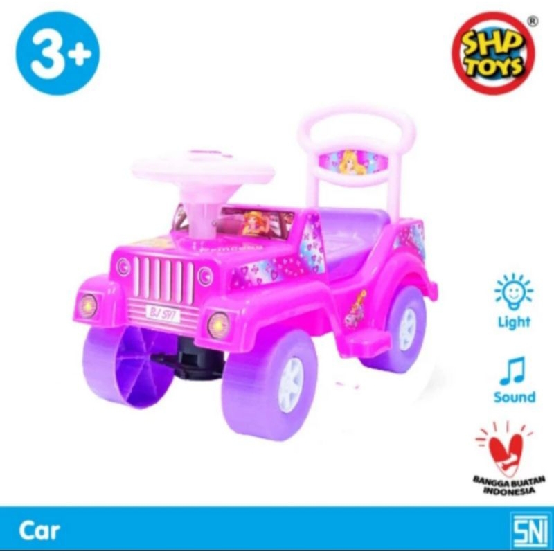 Mainan mobil anak princess car barbie dorong musik SHP BJ597 BJ 597