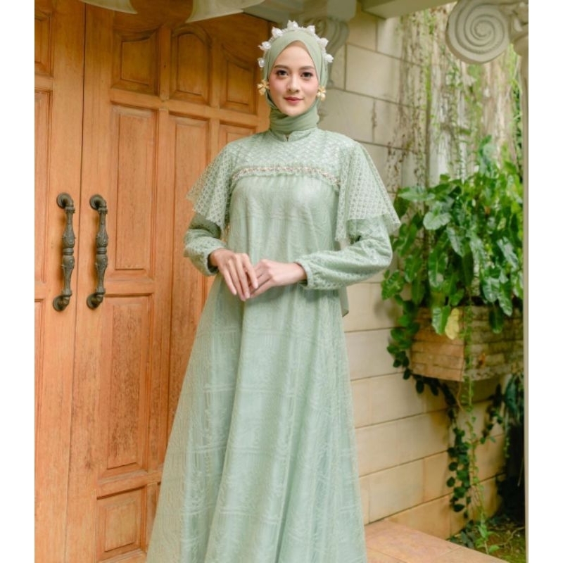 Alyssa Dress Sage Green XL By Ainayya