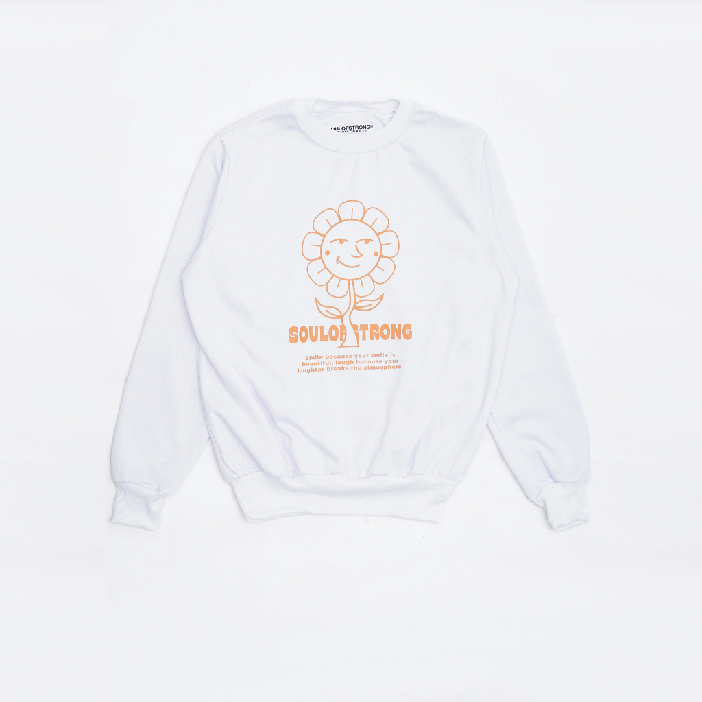 Soulofstrong Flower Crewneck White
