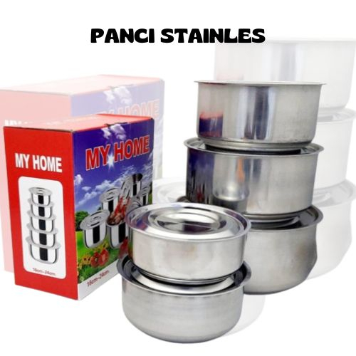 PANCI INDIA MY HOME STAINLEES BERANAK 5 SUSUN MY HOME ALAT MASAK PANCI STAINLESS STEEL 5 SUSUN