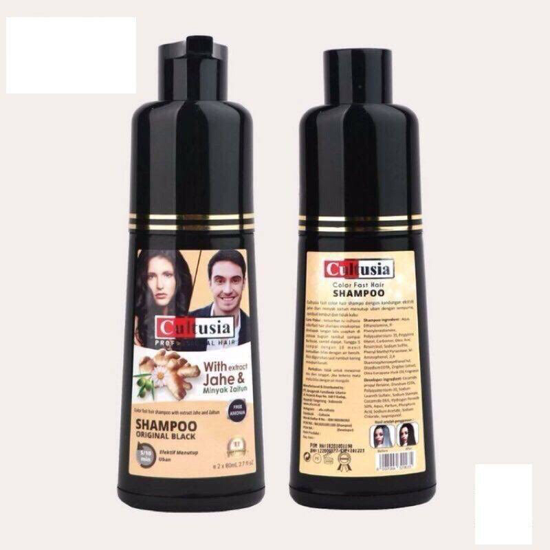 CULTUSIA SHAMPO JAHE / CULTUSIA SHAMPO BLACK 160ml / CULTUSIA SHAMPO MENGHITAMKAN RAMBUT