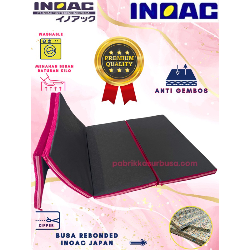 KASUR LIPAT INOAC JAPAN 100x200x5 , KASUR LIPAT 4 BUSA REBONDED INOAC ANTI GEMBOS , KASUR LANTAI , B