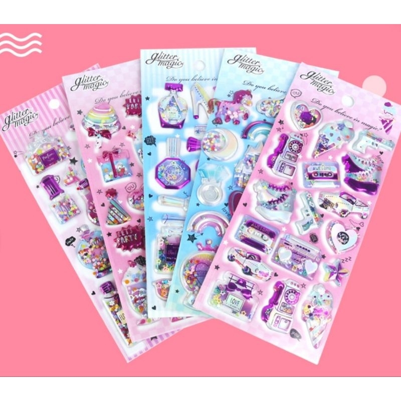 

Sticker Stiker Glitter MAGIC SEQUIN Diary DIY Scrapbook