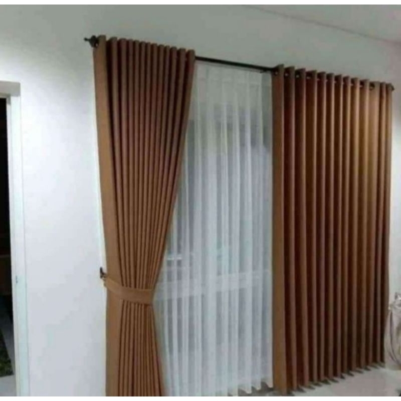 gorden jendela minimalis smokring polos