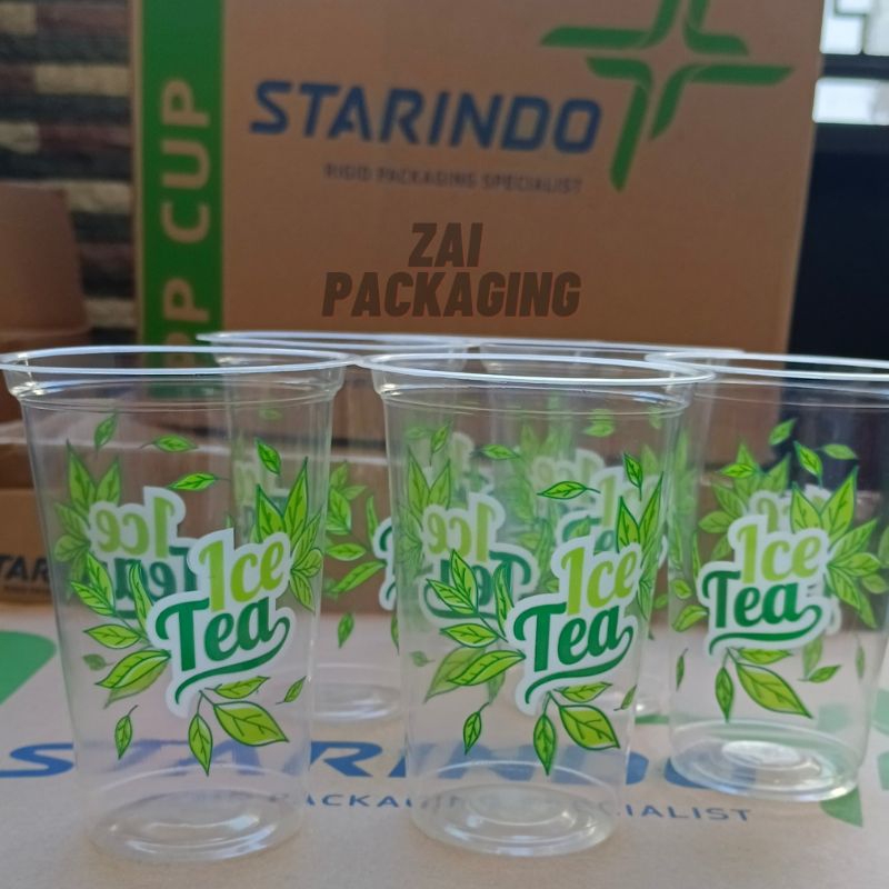 

2Xbtygneal Sakha Snack ) Gelas Plastik Starindo Sablon Ice Tea 16 Oz (50Pcs)