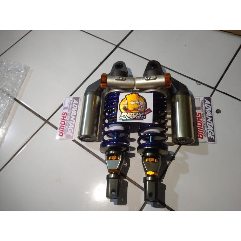 Shock showa stel cnc blue size 310mm PCX cbu,nmax,aerox new original thailand