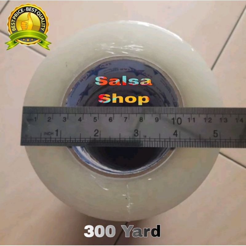Lakban bening 300 yard isolasi bening 300 yard selotip bening 300 yard 45cm
