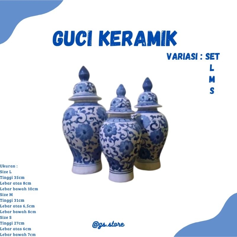 Guci Keramik / Vas / Pot / Hiasan Rumah / Hiasan Kantor