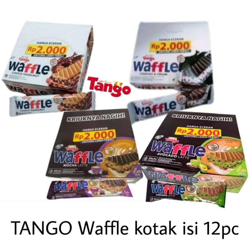 

Tango Waffle hazelnut Mocha aren latte isi 12pc/kotak