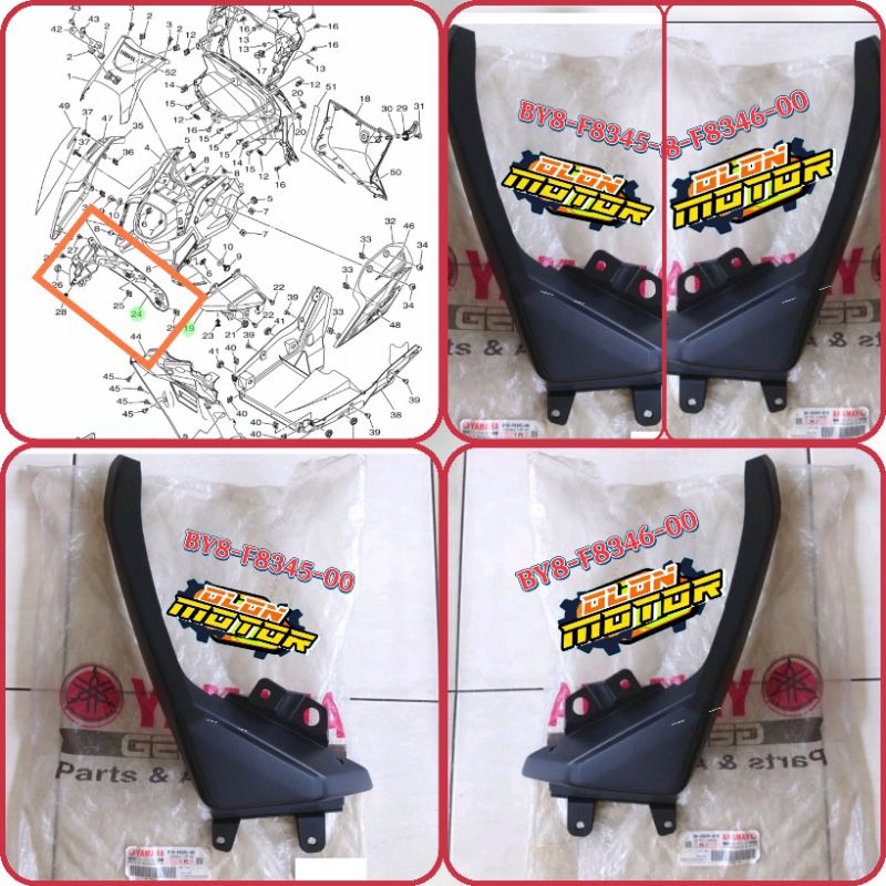 MOLE 1&2, SIRIP SAYAP XRIDE X-RIDE 125 ORIGINAL YAMAHA