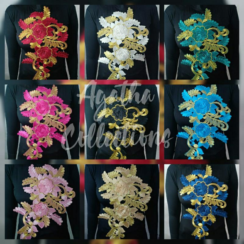 RENDA BORDIR TEMPEL TABUR BUNGA/BORDIR PATCH 3D MOTIF