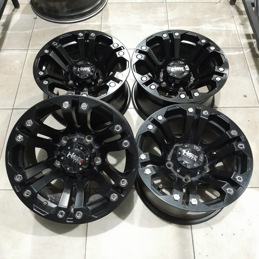 Hsr Wheel JT69 Ring 15 Lebar 8 Lobang Baut 5x139 Et0 Velg Bekas Mobil Feroza Taft Escudo Jimny Katan