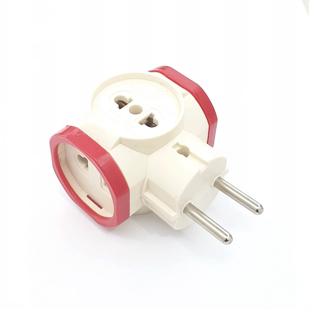 SK-3081 T Arde 4 Lubang Trm Tanpa Switch/ Steker T Arde 4 Lubang / Colokan Listrik