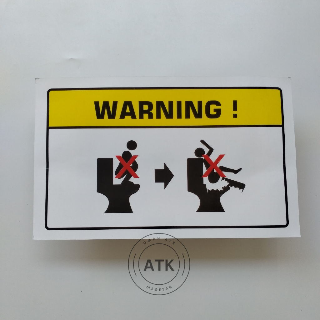 

Stiker dilarang jongkok di closet - Stiker penggunaan closet - Stiker cara duduk di closet