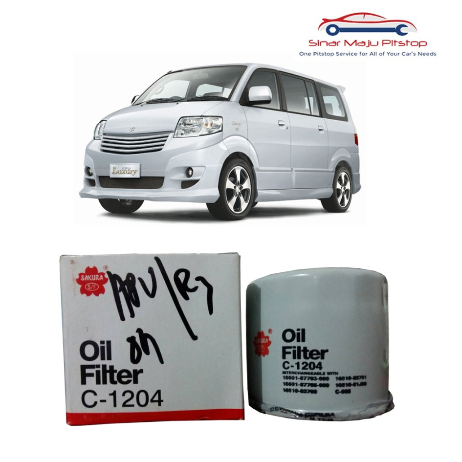 Sakura C-1204 Filter Oli Mesin Mobil SUZUKI APV ERTIGA XL7 BALENO KARIMUN IGNIS SPLASH SWIFT CARRY I