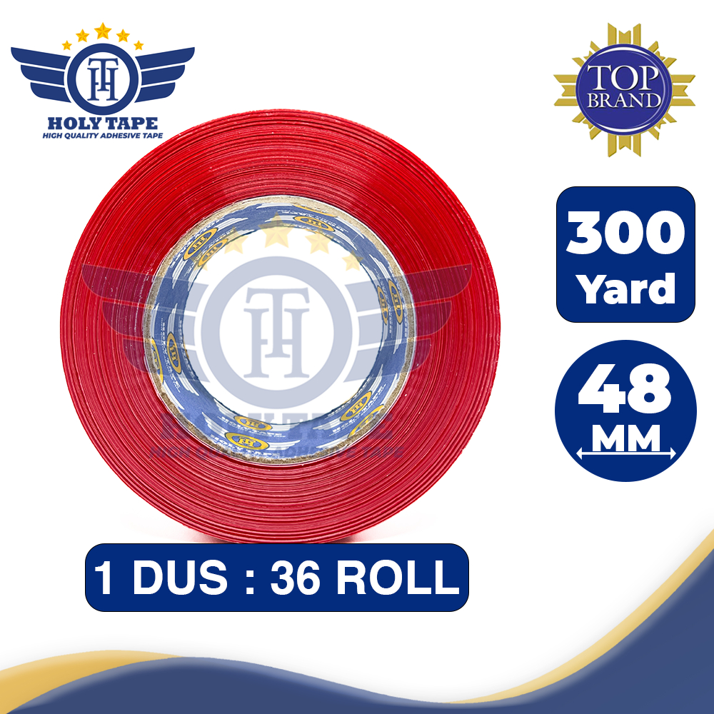 LAKBAN FRAGILE 300 YARD FULL MERAH HOLYTAPE KUALITAS DAIMARU