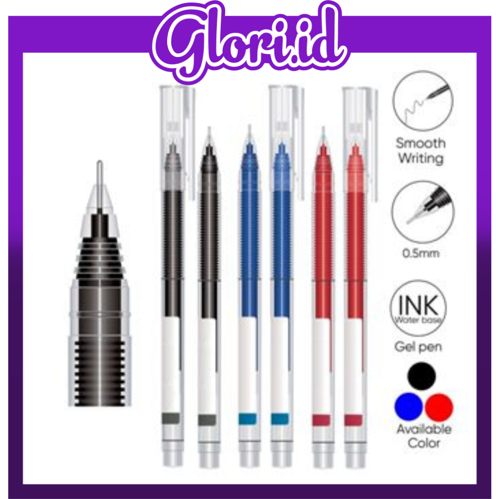 

GLORI.ID High capacity Pena Gel Cepat Kering Tip Mini 0.5mm Pena Roller Pen/Pena Tinta Cair Tip Jarum S083
