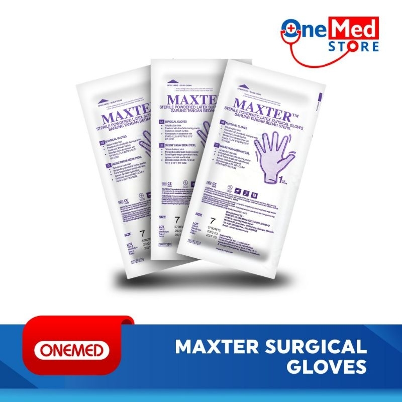 maxter sarung tangan steril / glove steril / sarung tangan