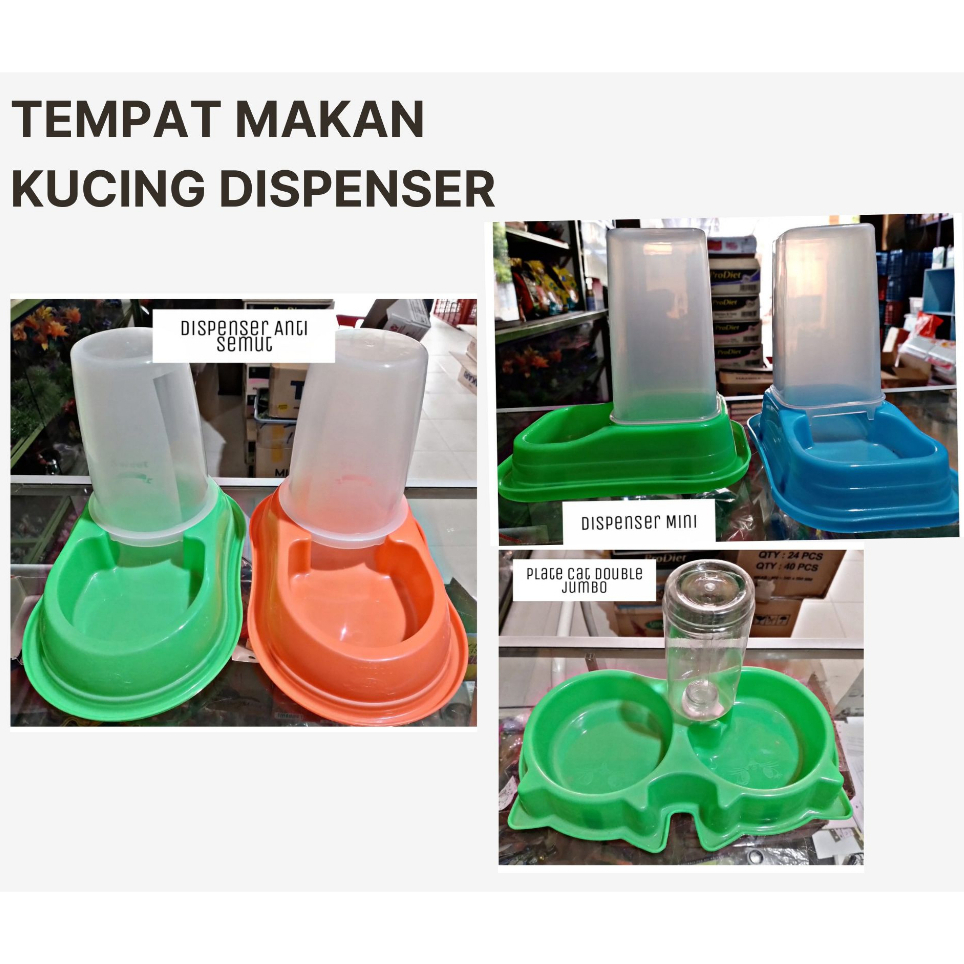 TEMPAT MAKAN KUCING DISPENSER SEMUA JENIS