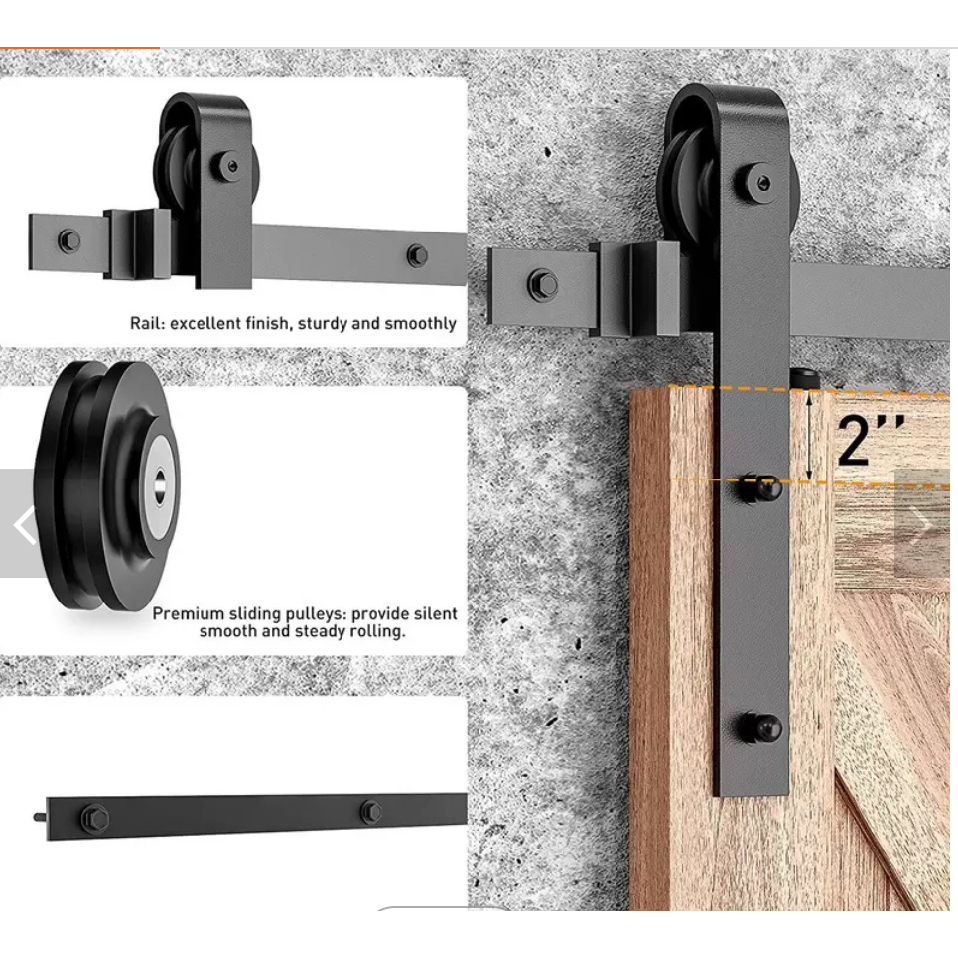 Pintu Geser Barn Door Sliding Besi Rel Pintu Geser Door Track 2-4 Meter
