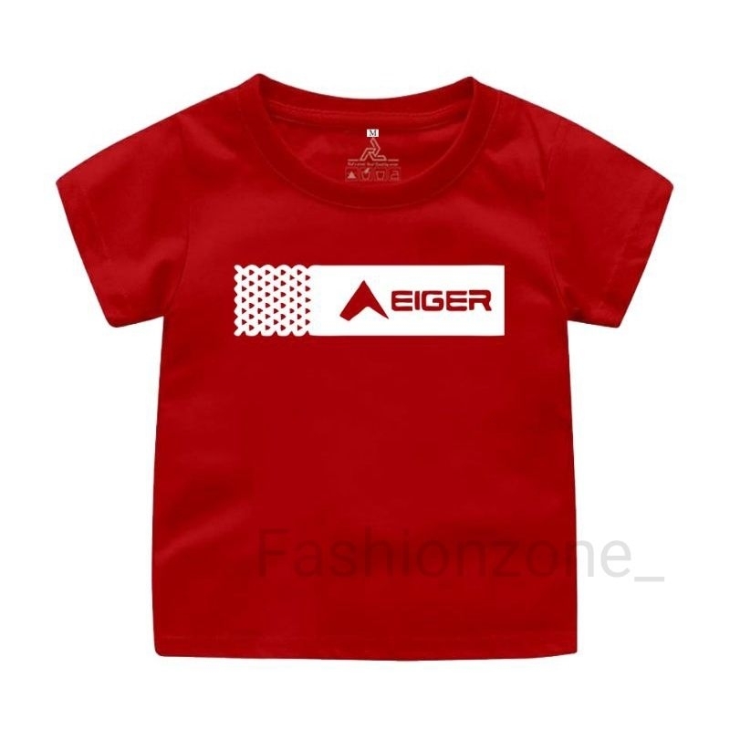 Kaos Anak E1ger Unisex Ideal Usia 2-16 Tahun Baju Kaos Oblong Anak Anak Unisex Cewek Cowok