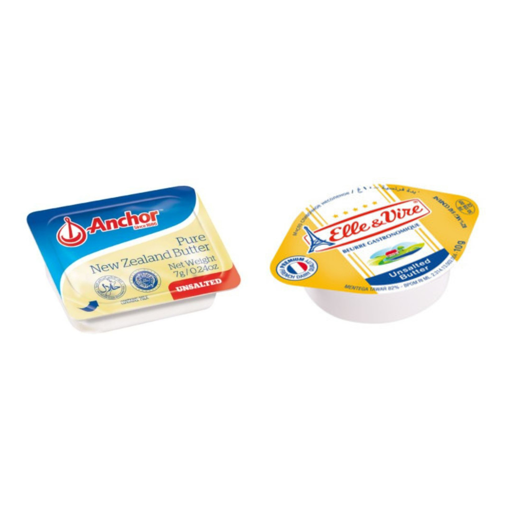 

Anchor / Elle & Vire Unsalted Butter 10 Mini Cups 7gram - Free Food Container