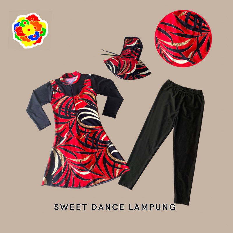 Baju Renang Dewasa Muslim Motif