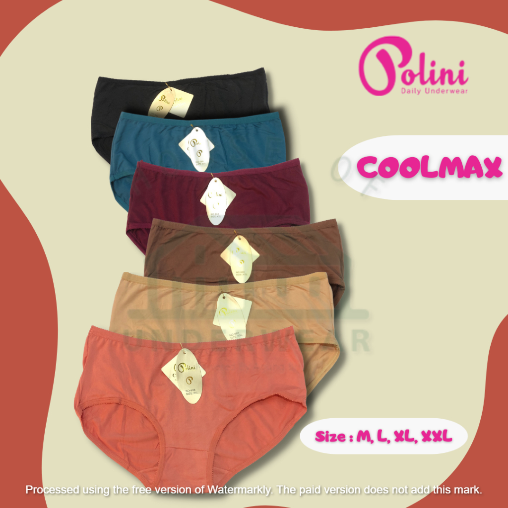 PROMO GROSIR CELANA DALAM WANITA MURAH BAHAN COOLMAX CD POLINI 668