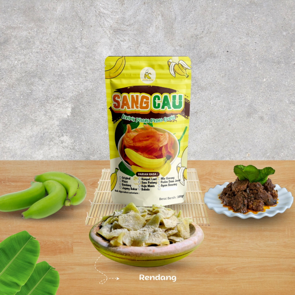 

Sang Cau Viral Keripik Pisang Rasa Rendang (100 gr)