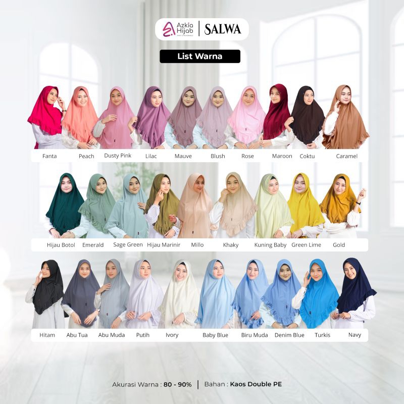 Kerudung / Jilbab / Hijab Salwa nyaman di pakai By Azkia Hijab