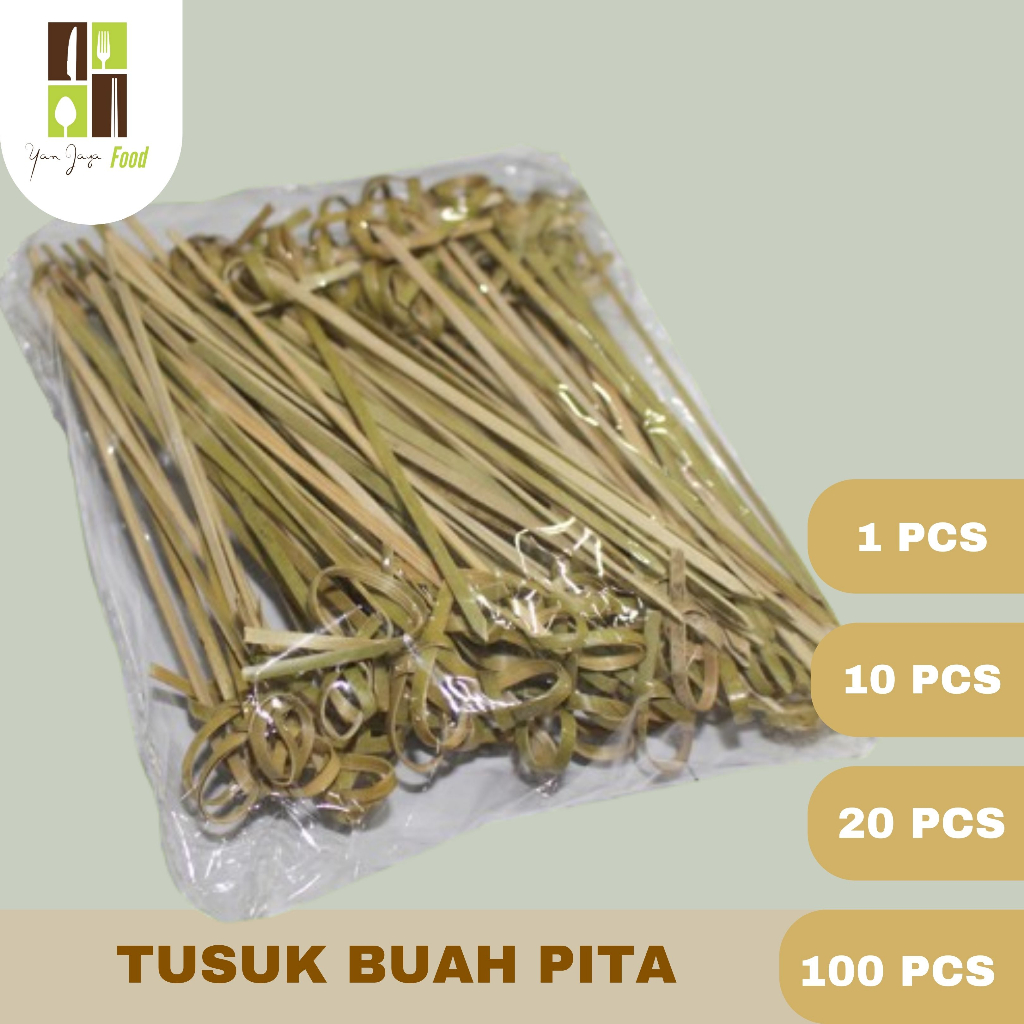 

Tusuk Buah / Tusuk Cocktail / Tusuk Bambu / Bentuk Lilit / Pita 5 PCS