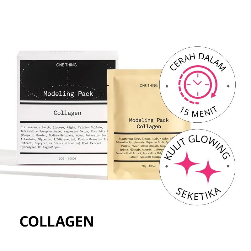 ONE THING Collagen Modeling pack 1 set (7pcs) | Masker Wajah Peel Off - Calming, Soothing, Mengencan