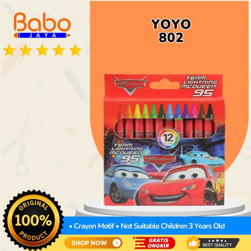 

BABO JAYA Crayon Yoyo-802 . Crayon Motif Anak Made In China
